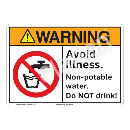 ANSI/ISO Compliant Warning Avoid Illness Safety Signs Outdoor Flexible Polyester (Z1) 12 X 18